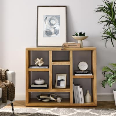 Freestanding Display Wooden bookshelf with 7 storage spaces