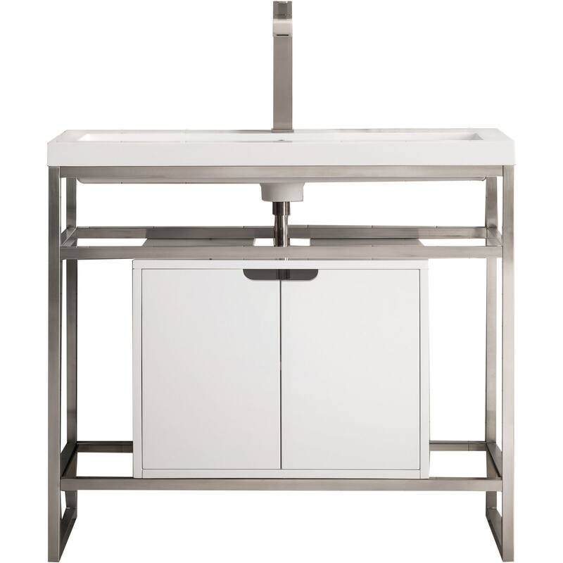 James Martin Vanities C105V39.5SCGWWG Boston 39-3/8" Rectangular