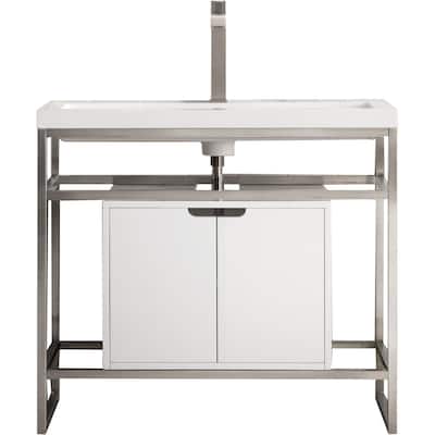James Martin Vanities C105V39.5SCGWWG Boston 39-3/8" Rectangular