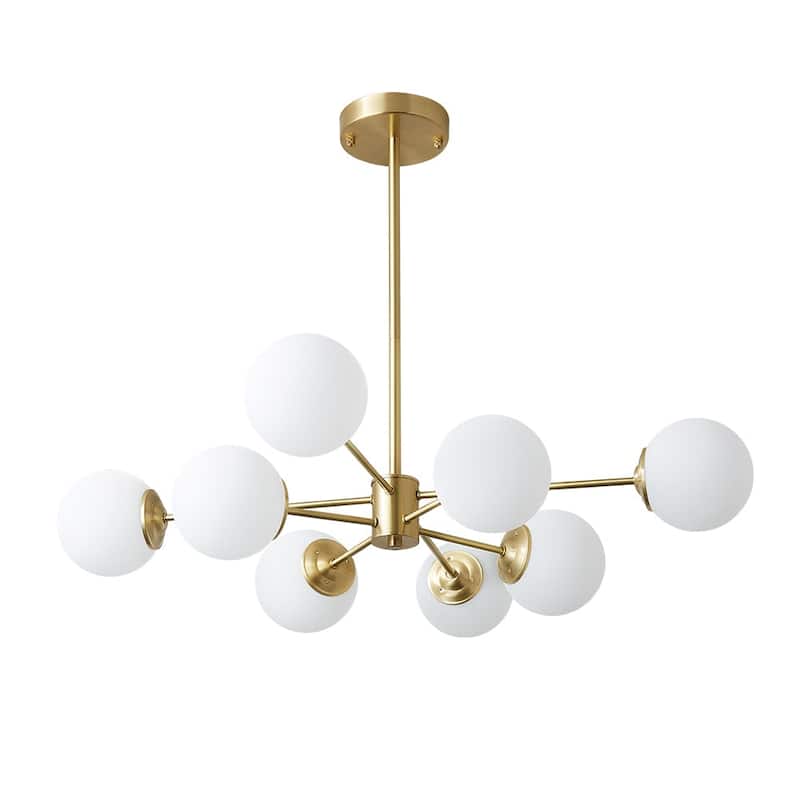 Mid-century Modern 12-light Glass Bubble Sputnik Chandelier