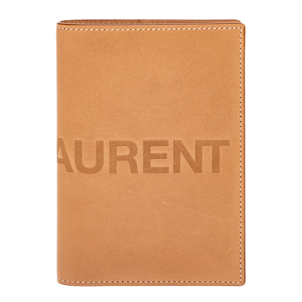 Saint Laurent Passport Holder with Debossed Logo