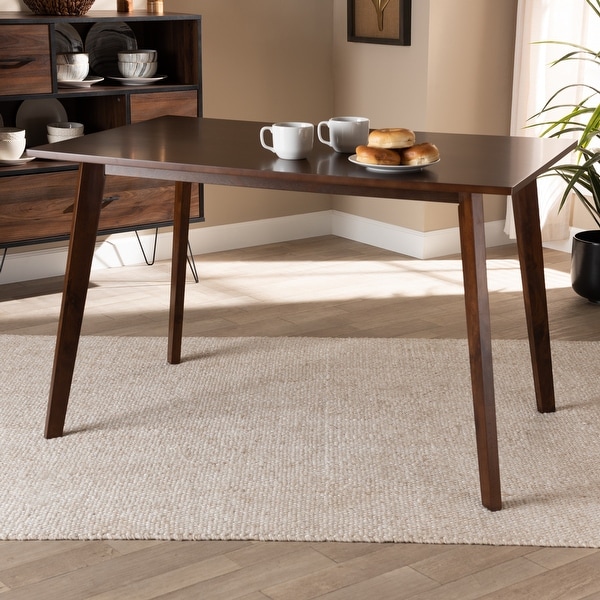 Britte Mid-Century Modern Transitional Rectangular Wood Dining Table. Opens flyout.