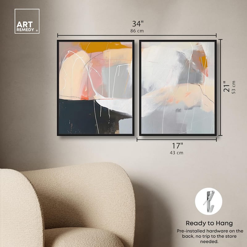 California in Haze Canvas Set of 2 by Art Remedy