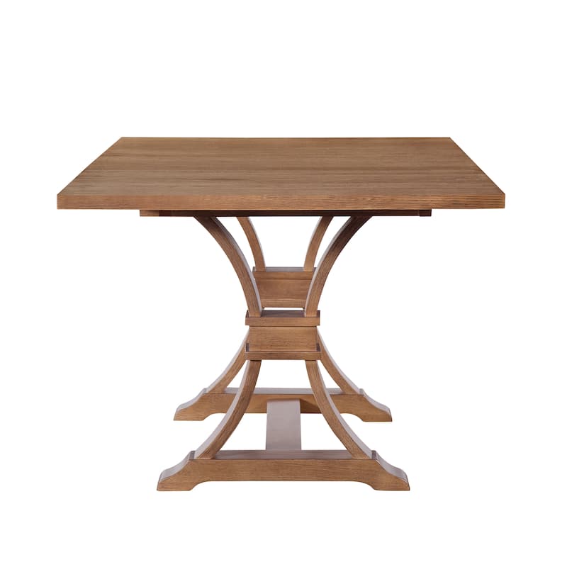 Christopher Knight Home - Rustic Extendable Dining Set with X-Frame Table and Upholstered Armless Dining Chairs