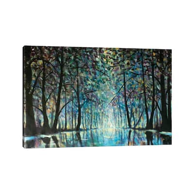 iCanvas "Romantic Rainy Blue Misty Forest Park" by Valery Rybakow Canvas Print