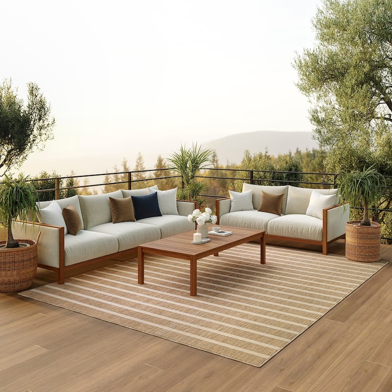 Nourison Positano Indoor/Outdoor Striped Area Rug