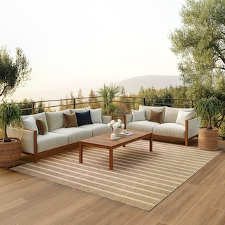 Nourison Positano Indoor/Outdoor Striped Area Rug