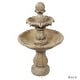 preview thumbnail 26 of 34, Sunnydaze Two Tier Solar-on-Demand Fountain, 35 Inch Tall - 35-Inch