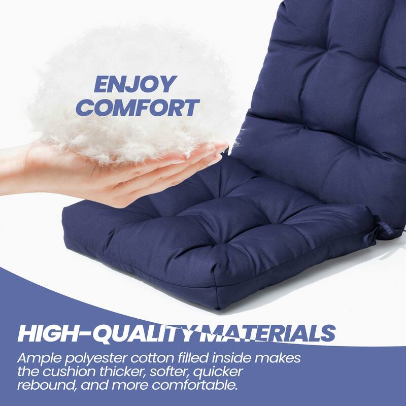 Outdoor Adirondack Chair Cushion Thickened Patio Chair Pad Lounge Rocking Chair Cushion
