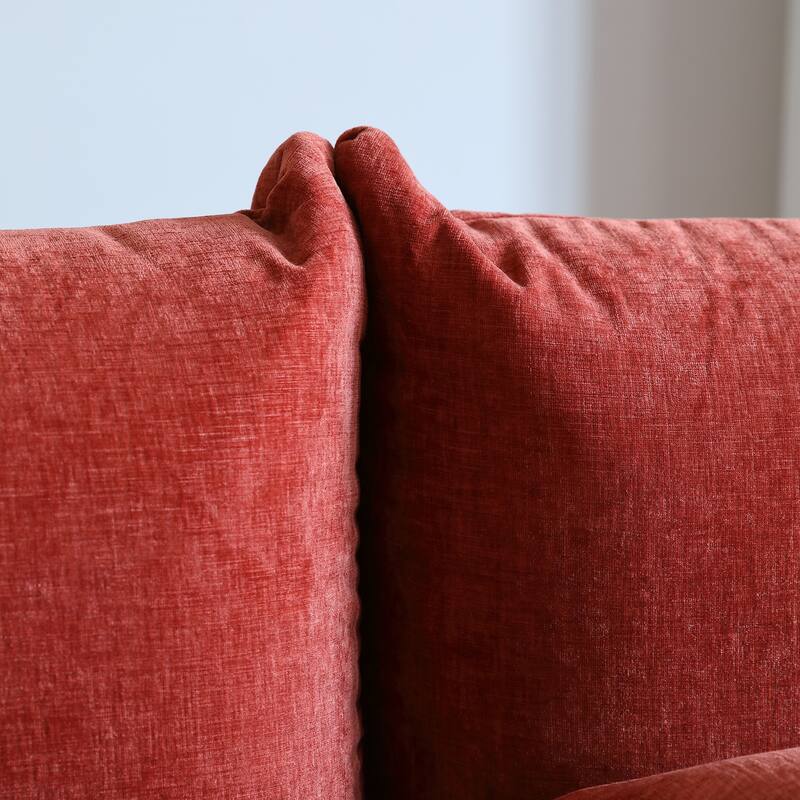 Modular Sectional Sofa Chenille Fabric Sofa with Ottoman
