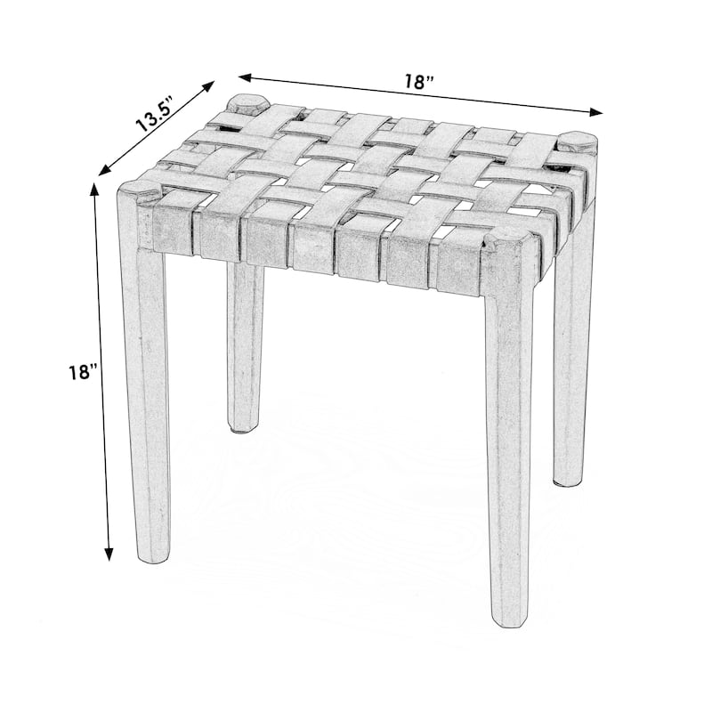 Kerry Leather Woven Stool