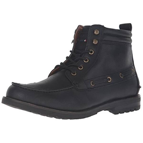 Shop Tommy Hilfiger Mens Beaumont Winter Boots Faux Leather Lace Up 7 5 Medium D Overstock 16954211