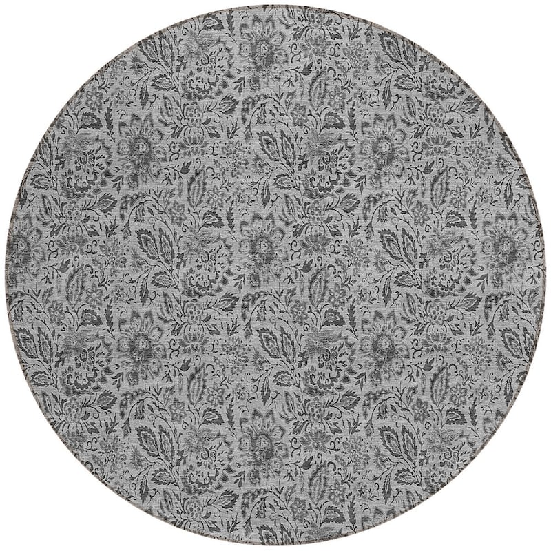 HomeRoots Floral Transitional Rectangle Outdoor Rug