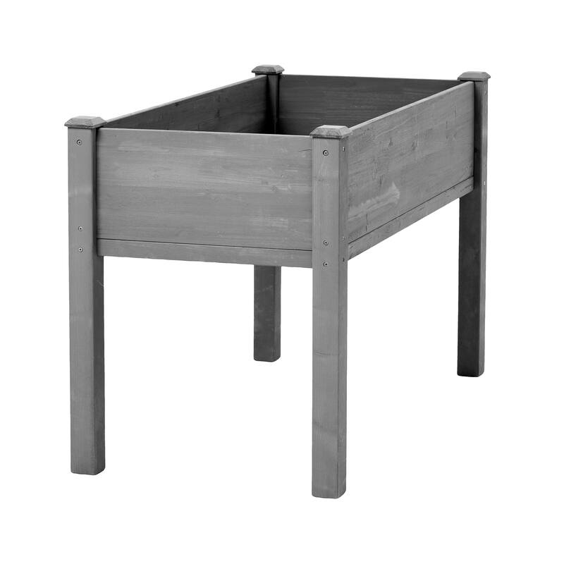 Natural Elevated Planter Box for Outdoor Use with Eco-Friendly Finish
