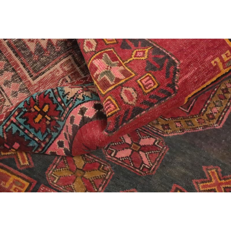 Hand Knotted Oriental 100% Wool Carpet Traditional Tribal Red Ardebil Area Rug - 10' 4'' X 4' 6''