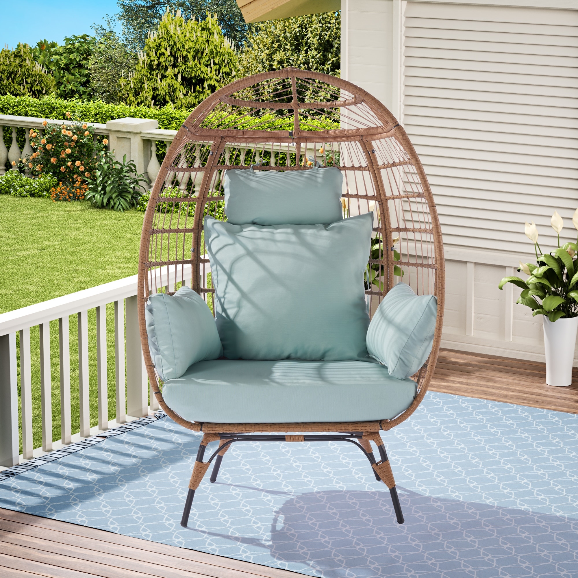 Outdoor egg chair with legs online