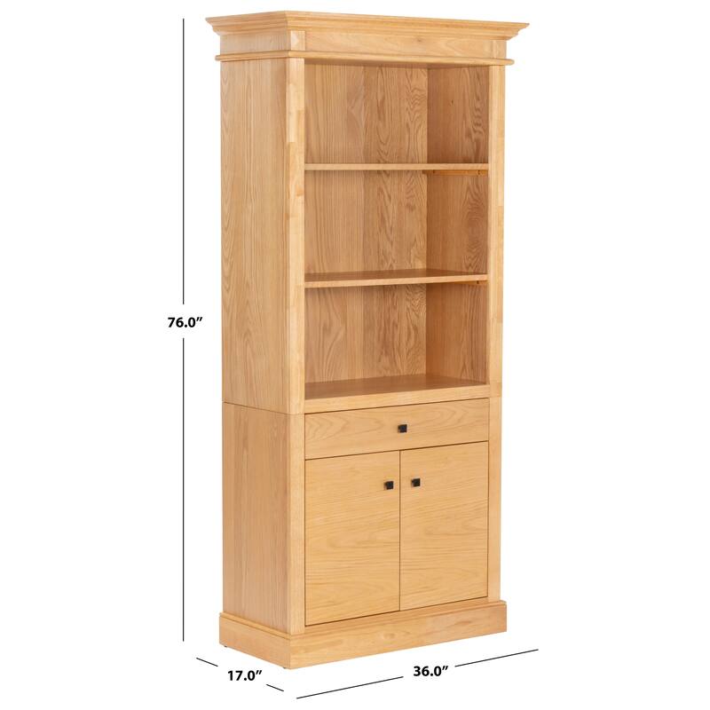 SAFAVIEH Couture Francesco 4-Shelf Wood Bookcase - 36"W x 17"D x 76"H