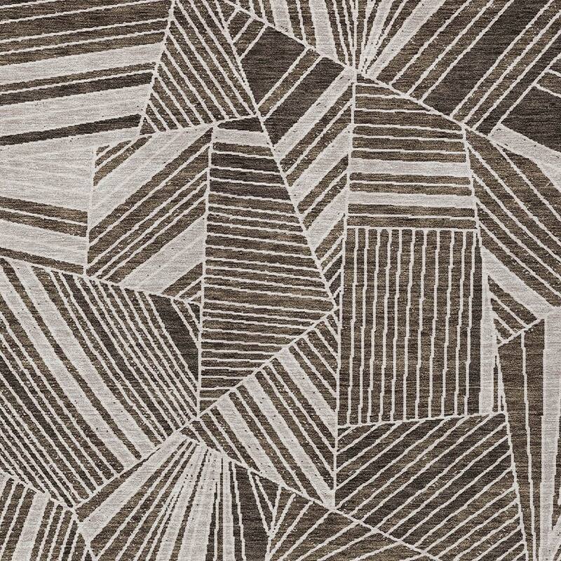 HomeRoots Geometric Transitional Rectangle Outdoor Rug
