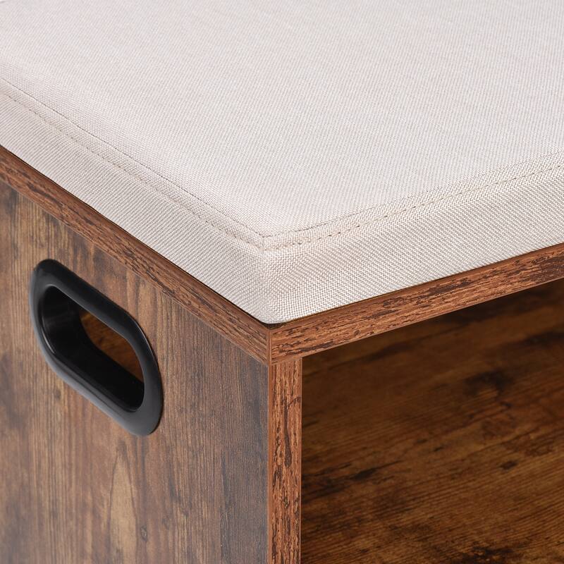 Small Shoe Bench for Entryway with Cushion Shoe Bench with Storage and Seating, Seat Entryway Shoe Rack, Entryway