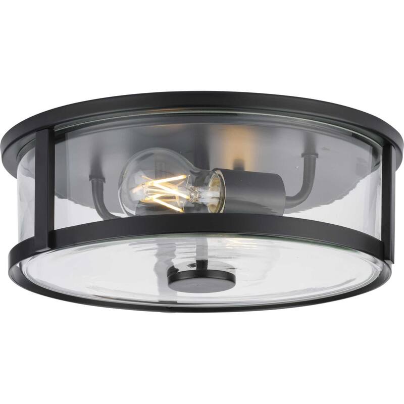 Progress Lighting P350253 Gilliam 2 Light 13" Wide Flush Mount Drum