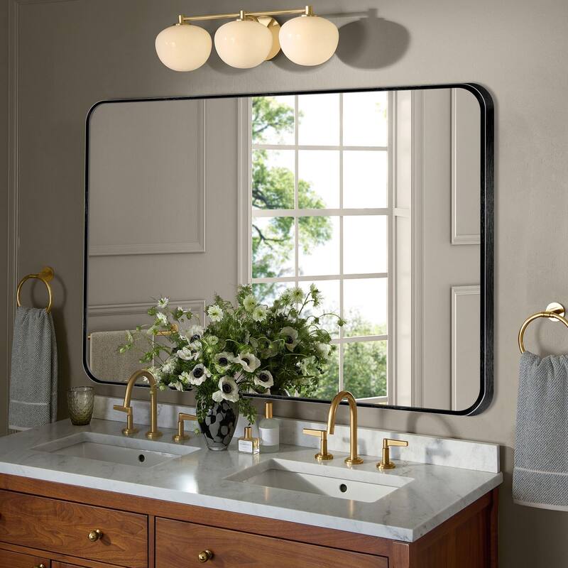 Wall Mount Bathroom Rectangle Vanity Mirror (Horizontal/Vertical)