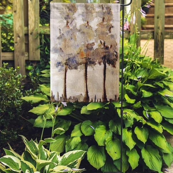 Shop Brown Unusual Aquarelle Abstract Watercolor Dutch Landscape Detail Blue Stroke Garden Flag Decorative Flag House Banner On Sale Overstock 31378847
