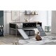 preview thumbnail 3 of 17, Twin size Loft Bed Wood Bed with Blackboard and Boxes, Grey
