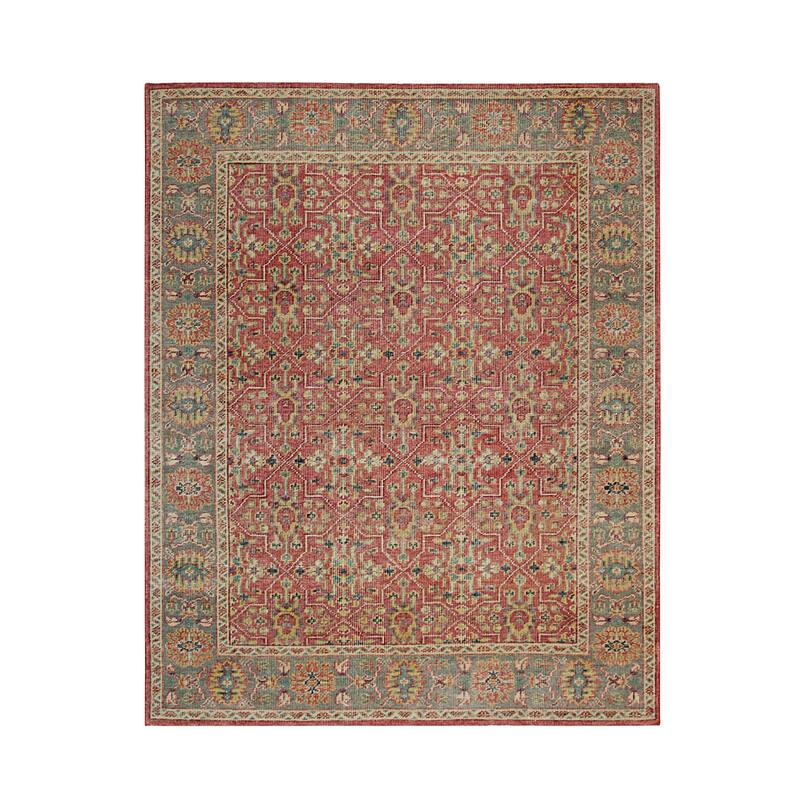 Home Decor Hand-Knotted Wool Rust Classic Oriental Oushak Rug Timeless and Elegant Area Rug for Adding Warmth and Sophisticatio