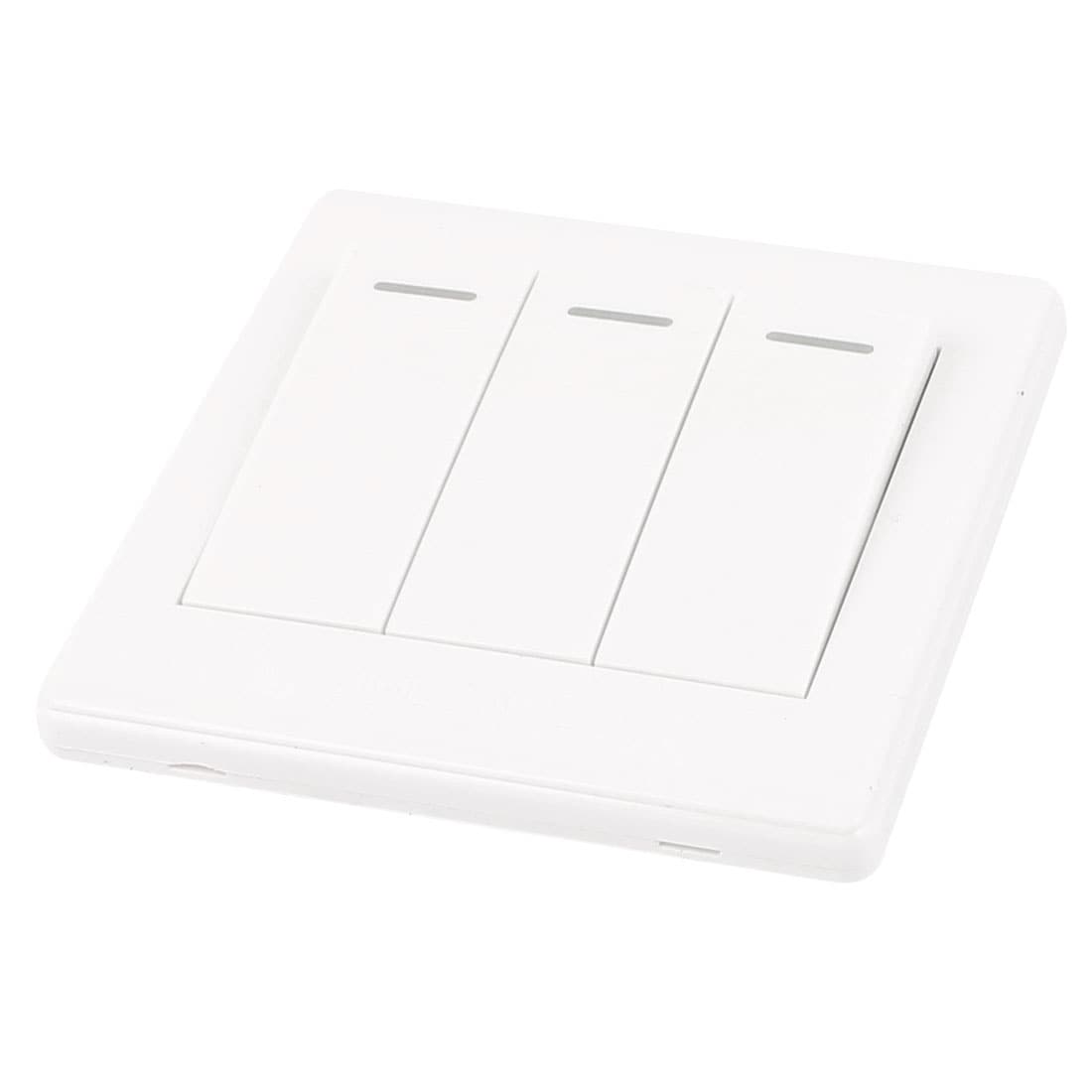 Ac 250v 10a 1 Gang 3 Way On Off Led Indicator Press Button Switch Wall Plate