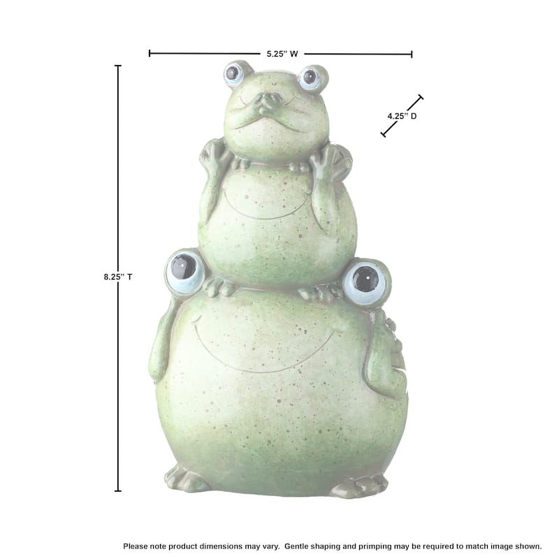 Terracotta Happy Frog Triple Stack 8.25"