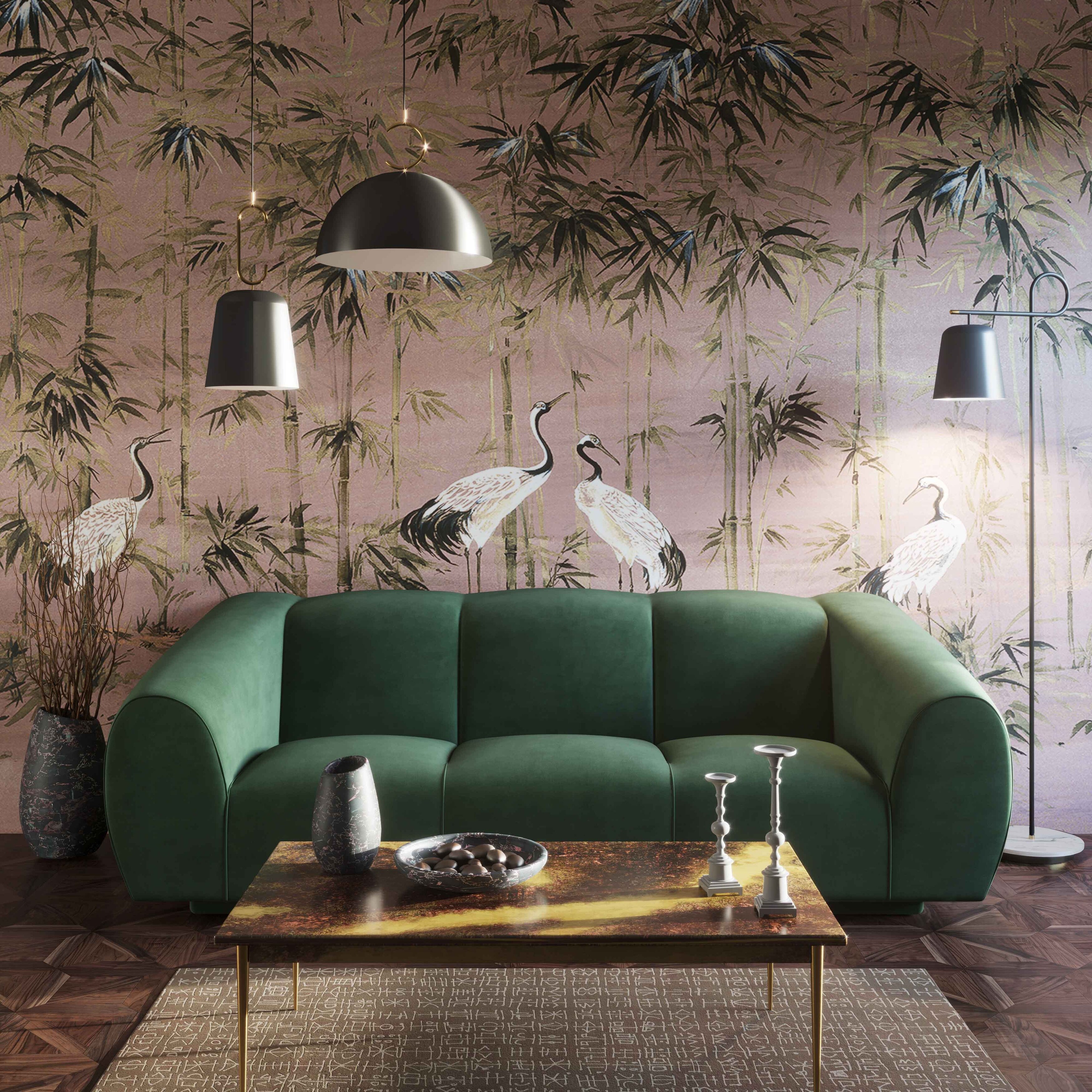 Shop Emmet Forest Green Velvet Sofa On Sale Overstock 30073621