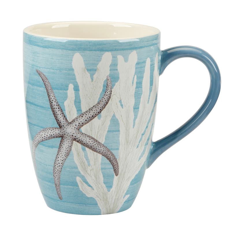 Certified International Beyond the Shore Set of 4 Mugs