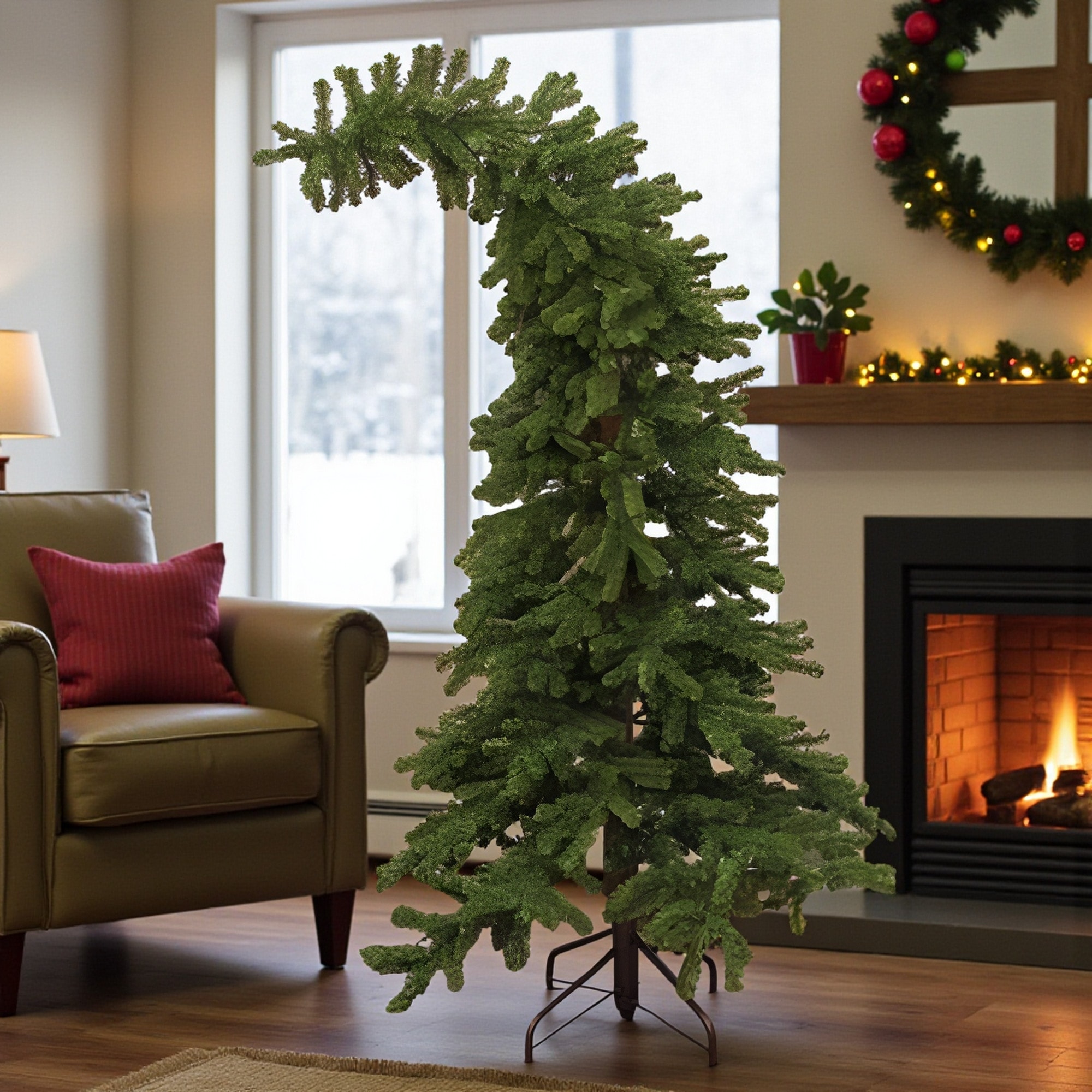 8ft Bendable Alpine Christmas Tree Whoville Inspired - 96.00 in. x