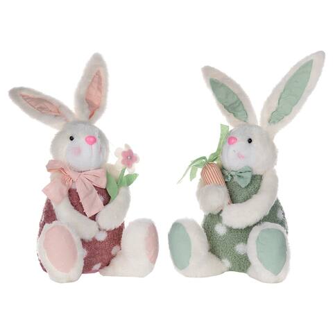 Plush Easter Bunny Shelf Sitter (Set of 2)
