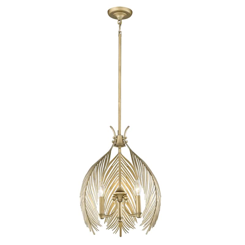 Cay 3-Light Steel Pendant - Vintage Fired Gold