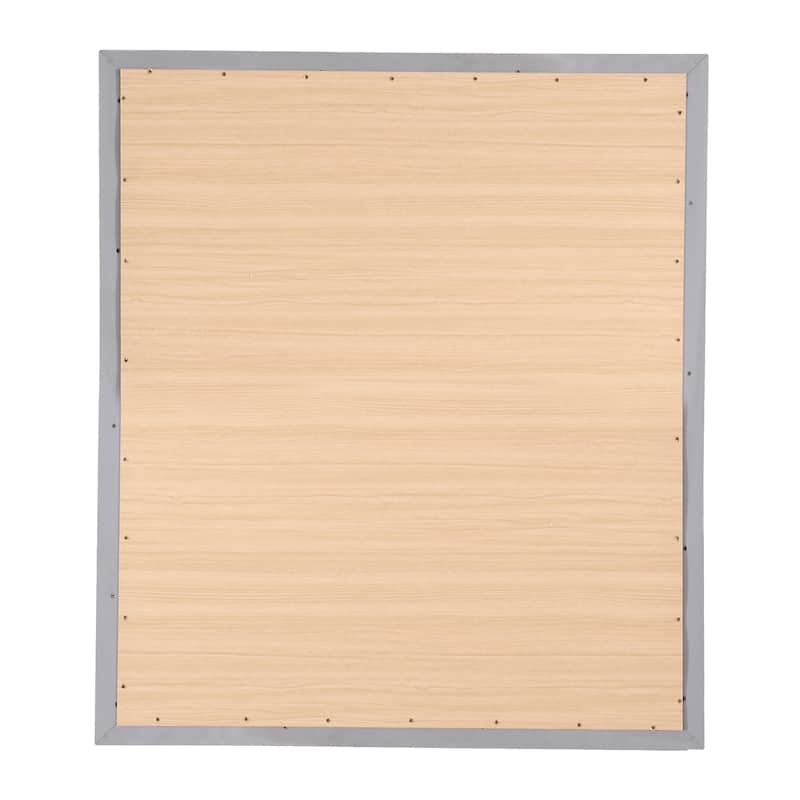 Wooden Framed Rectangular Dresser Wall Mirror - 46" - Silver