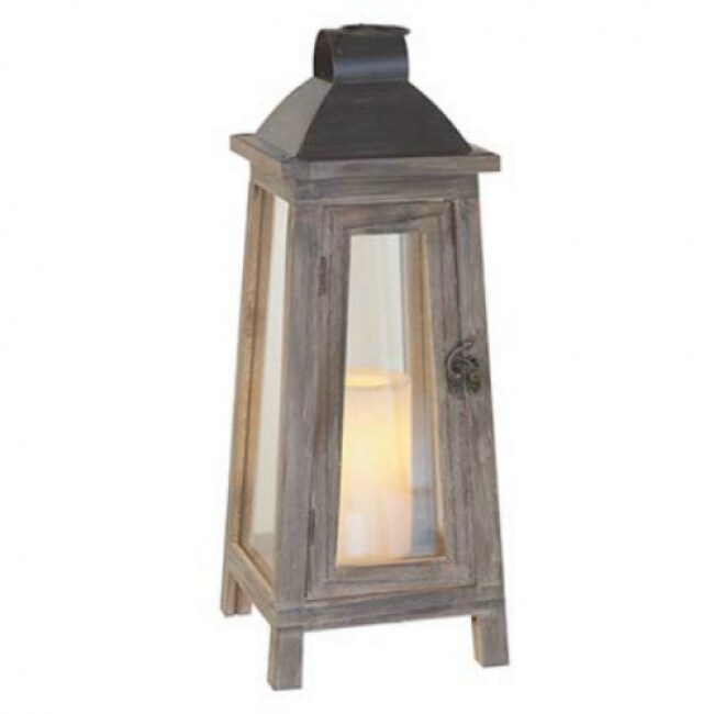 Shop Paradise Lighting Gl29733 Bleached Oak Lantern With