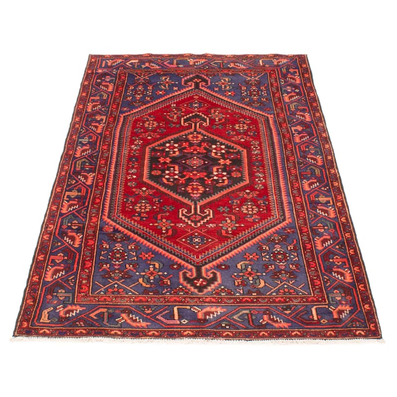 ECARPETGALLERY Hand-knotted Andelz Red Wool Rug - 4'3 x 6'9