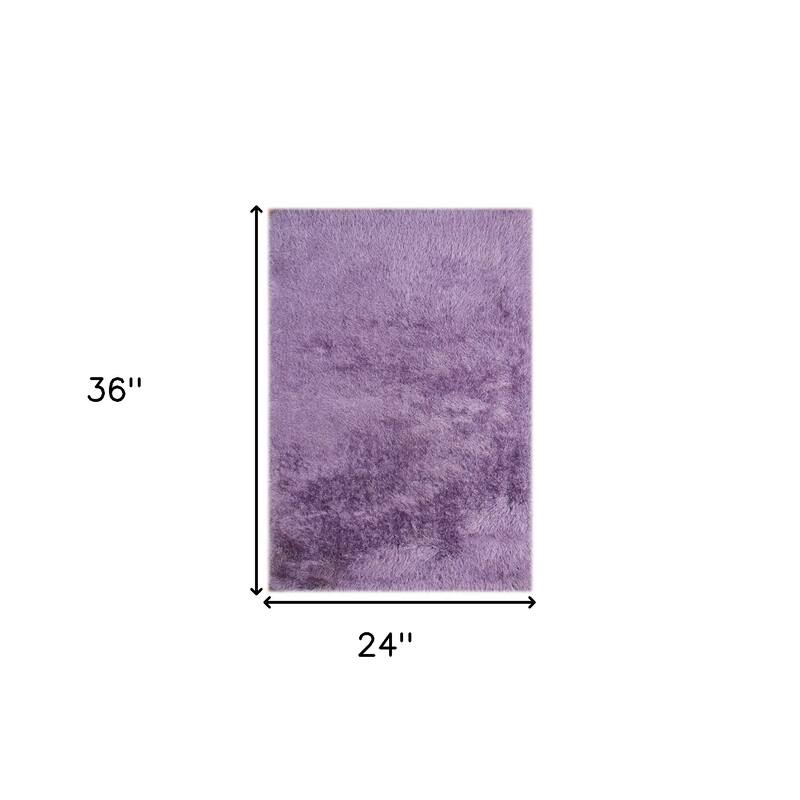 HomeRoots Solid Color Transitional Rectangle Area Rug - 36.00 in. x 24.00 in. x 2.95 in.