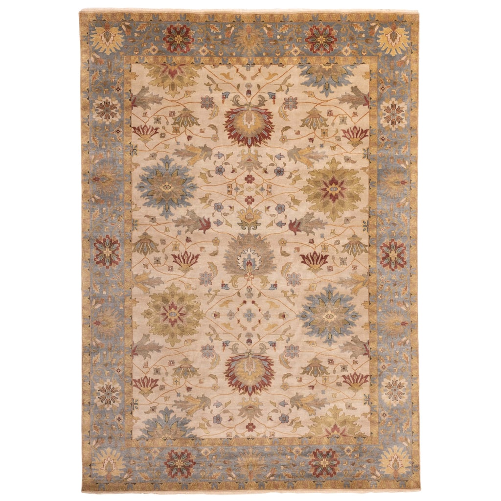 ECARPETGALLERY Hand-knotted Jules Serapi Ivory Wool Rug - 9'11 x 13'8