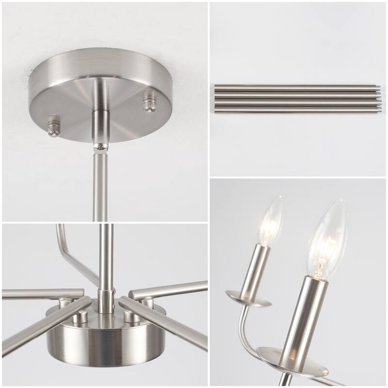 5-Light 24.04 in. Classic Chandelier for Kitchen Living Room