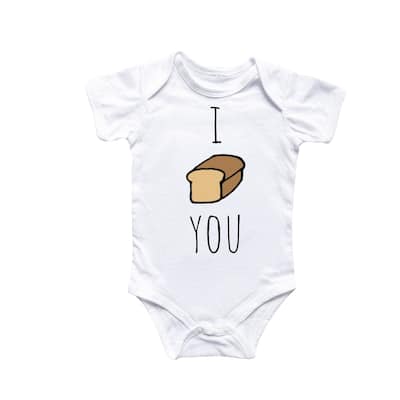 I Loaf You Bread Baking - Baby Boy Girl Clothes Infant Bodysuit Funny Cute Newborn