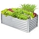 preview thumbnail 1 of 8, Gymax Raised Garden Bed Large Metal Planter Box Kit for Vegetable Herb Silver