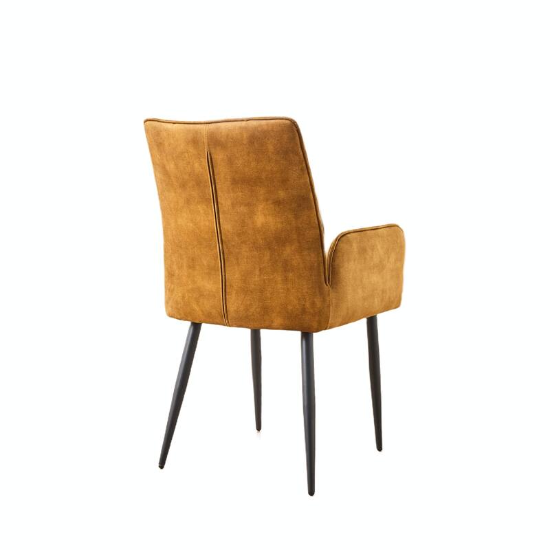 Velvet Dining Chairs (Set of 2) - Stain-Resistant, Iron Frame