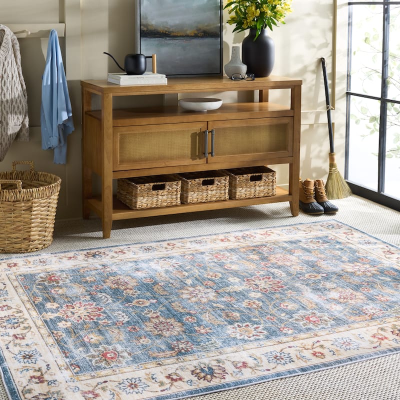 Martha Stewart Radina Machine Washable & Slip Resistant Rug - 4' x 6' - Green/Beige
