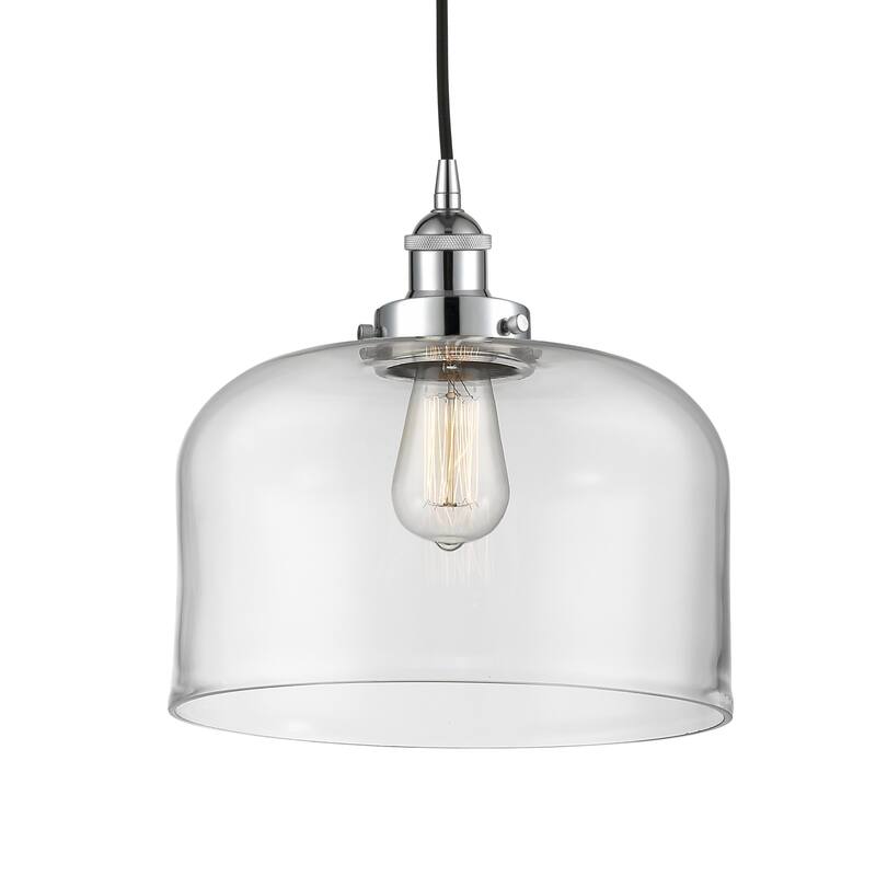 Innovations Lighting 616-1PH-12-12-L Bell Pendant Bell 12" Wide - Polished Chrome / Clear