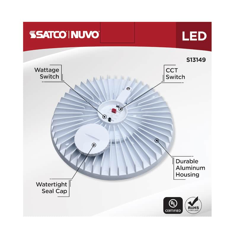 60/45/36W LED HID Replacement 3K/4K/5K CCT Ballast Bypass Extended Mogul Base 120-277 - White
