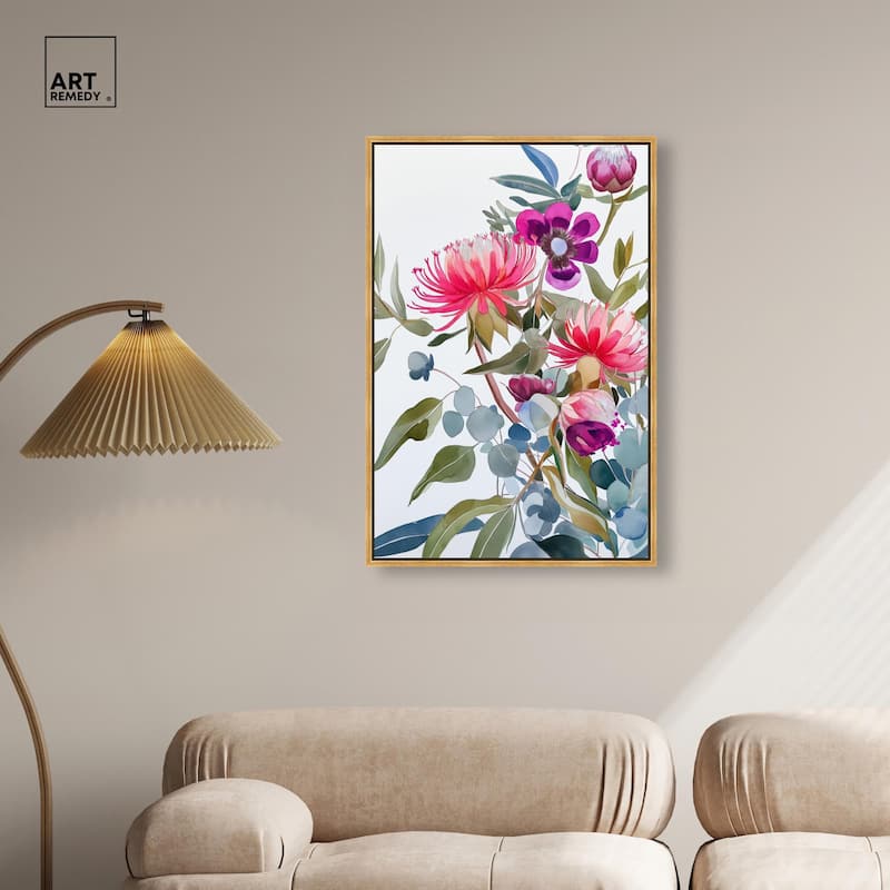 Watery Petals II Canvas by Art Remedy