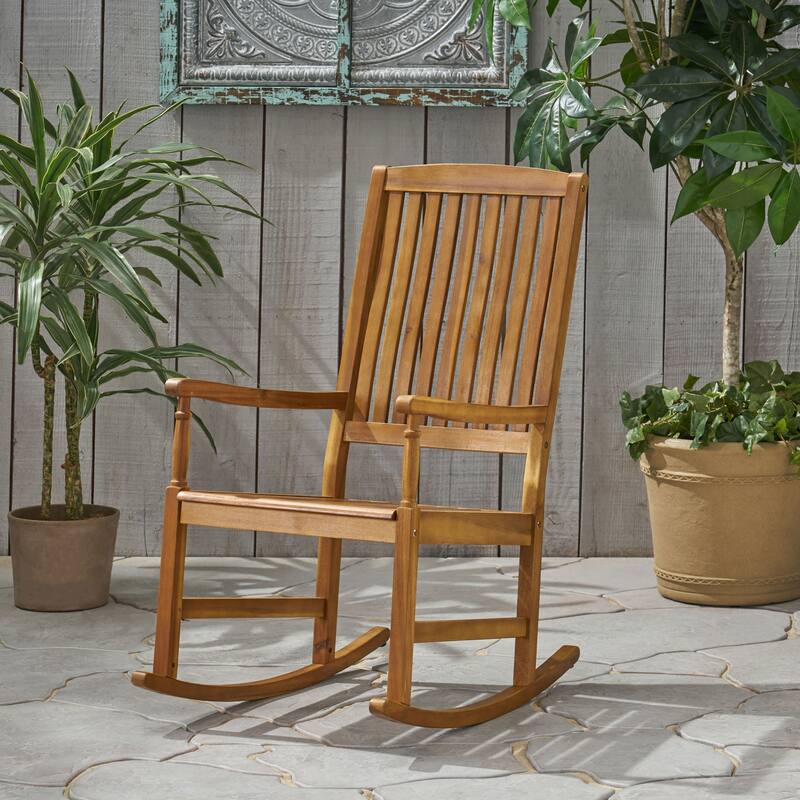 Arcadia Rocking Chair for Outdoor, Acacia Wood