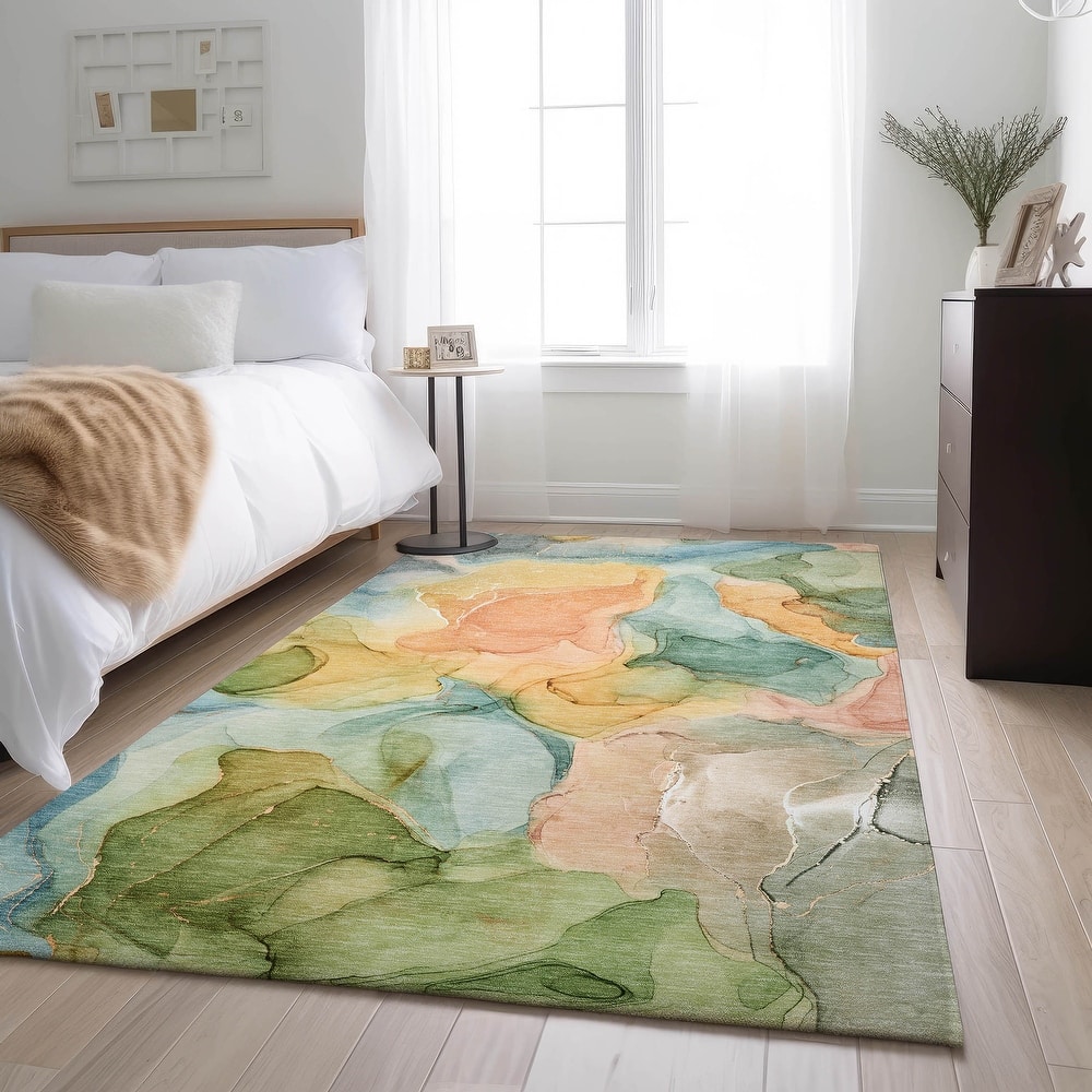 Premium Washable Super Soft Abstract Watercolor Mayfield Rug